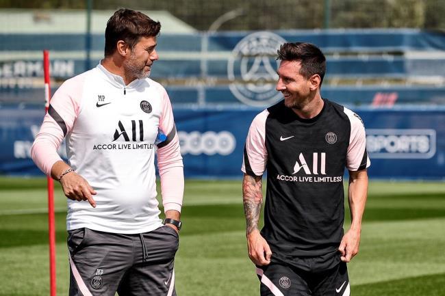 Mauricio Pochettino y Leo Messi
