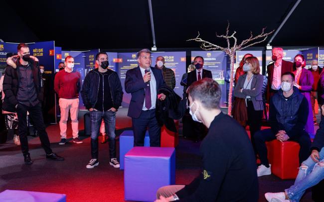 Laporta presentando el referéndum el pasado miércoles 