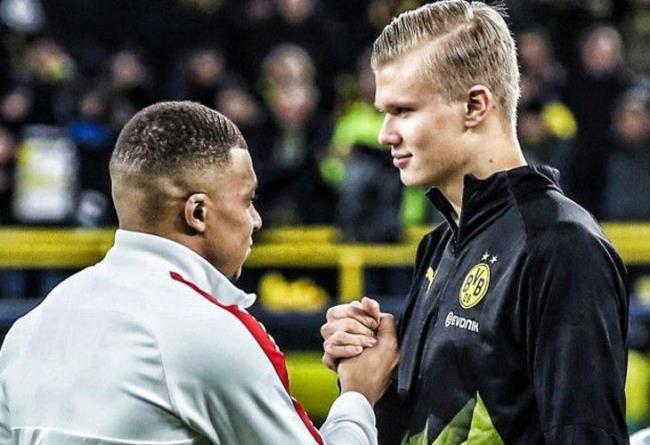 Mbappé y Haaland enfrentándose en una eliminatoria de Champions 