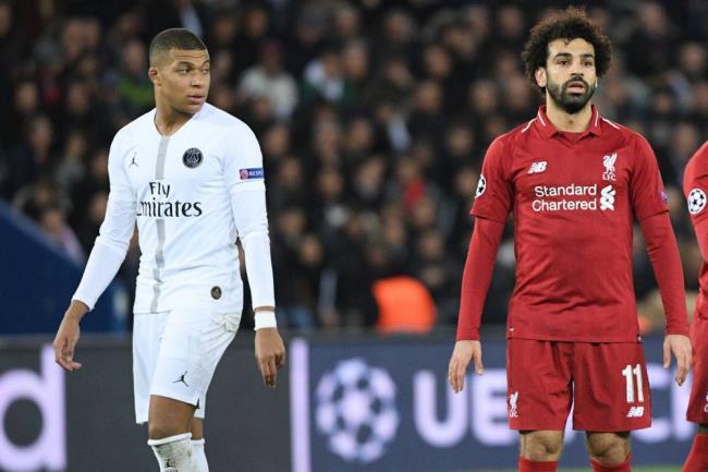 Salah y Mbappé en un enfrentamiento entre PSG y Liverpool