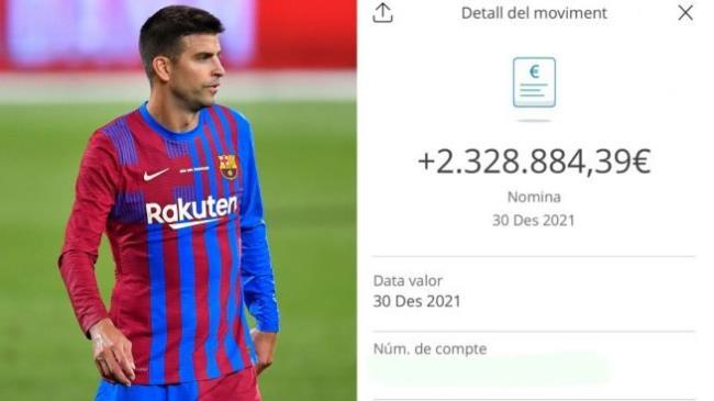 Piqué y su sueldo publicado