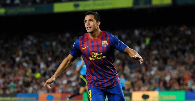 Alexis Sánchez con el Barcelona