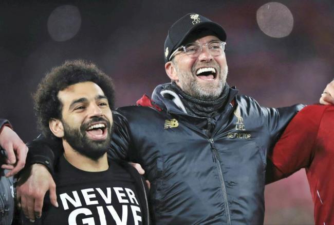Salah y Klopp