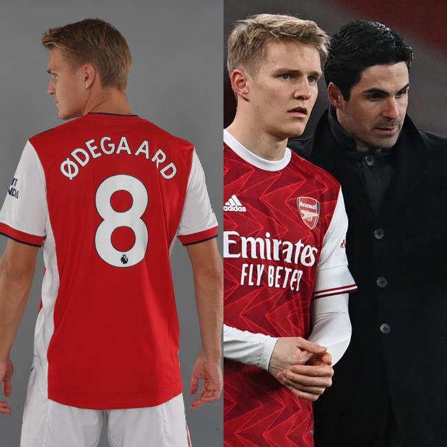 Odegaard y Arteta