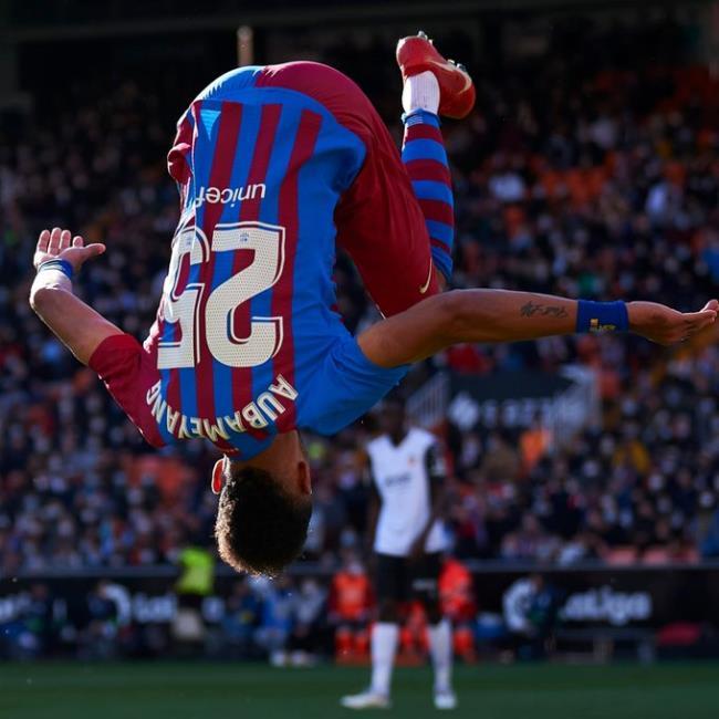Aubameyang celebrando un gol
