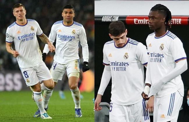 Kroos, Casemiro. Valverde, Camavinga