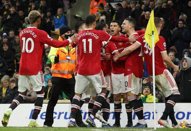El United celebra un gol