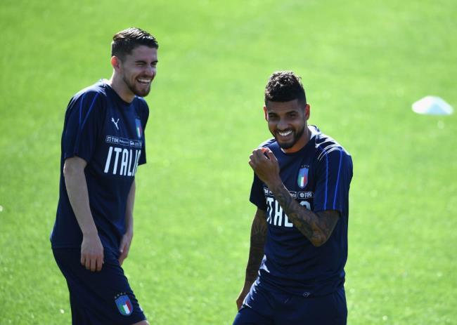 Jorginho y Emerson con Italia