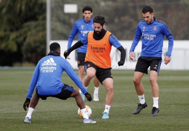 Isco en un entrenamiento