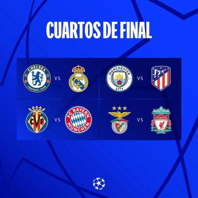 Enfrentamientos de los cuartos de final de la Champions League