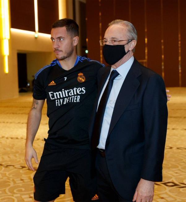 Hazard y Florentino Pérez