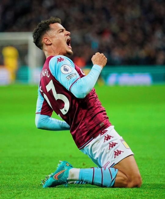 Coutinho con el Aston Villa