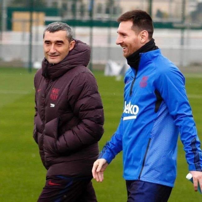 Valverde y Messi