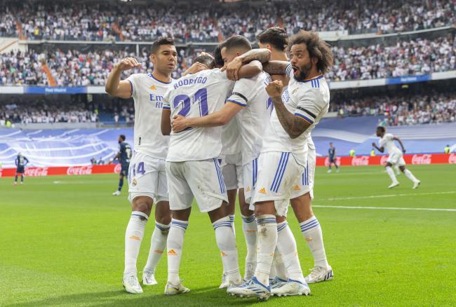 Marcelo celebrando un gol con sus compañeros