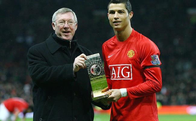 Cristiano Ronaldo y Alex Ferguson