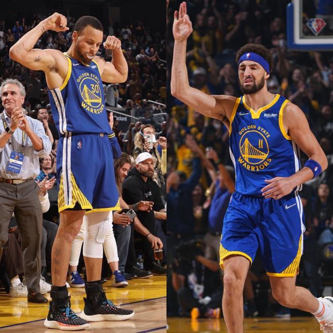 Stephen Curry y Klay Thompson