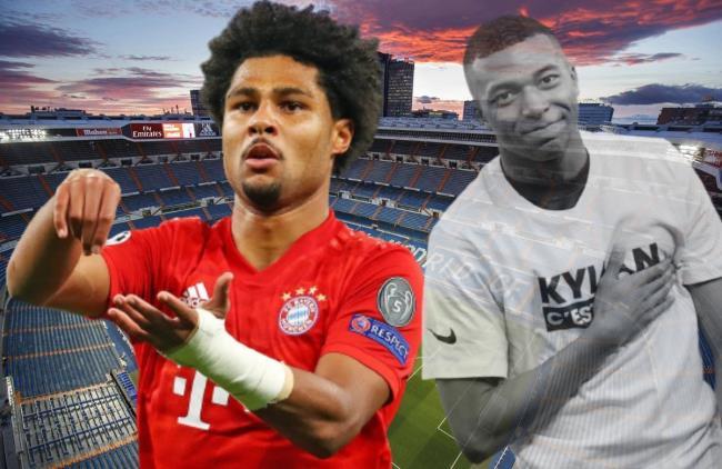 Montaje de Gnabry y Mbappé