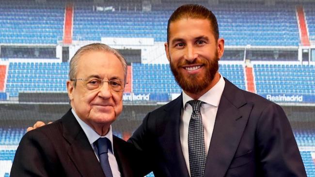 Sergio Ramos y Florentino Pérez