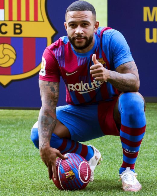 Depay con el FC. Barcelona