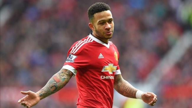 Depay con el Manchester United