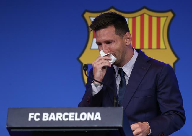 Messi en su despedida con el FC. Barcelona