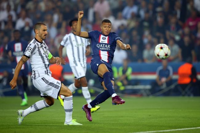 Mbappé durante el partido ante la Juventus de Turín