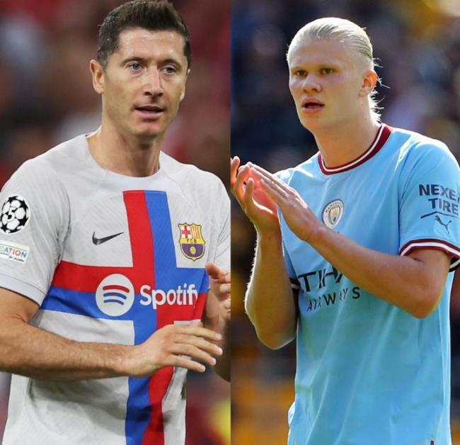 Lewandowski y Haaland