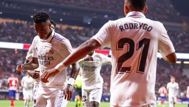 Rodrygo y Vinícius, celebrando un gol juntos