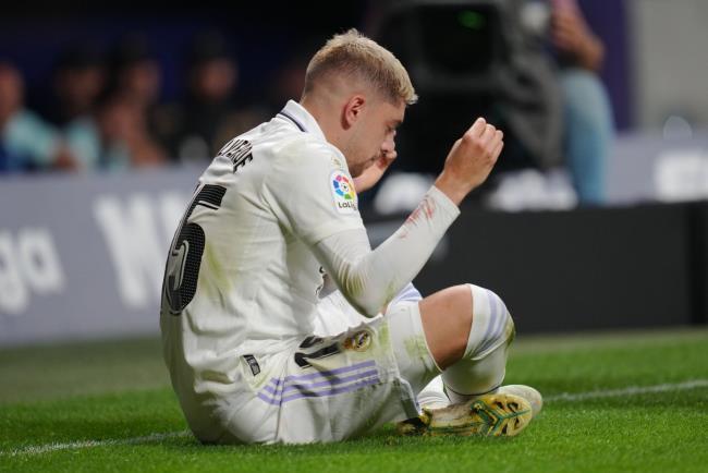 Federico Valverde celebrando su gol ante el Atlético de Madrid