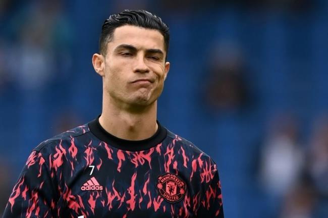 Cristiano Ronaldo durante  el calentamiento