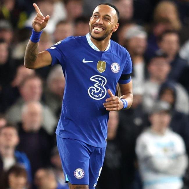 Aubameyang celebrando un gol con el Chelsea