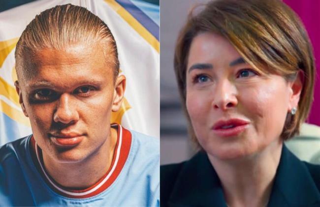 Erling Haaland y Rafaela Pimienta