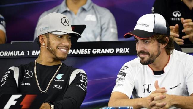 Lewis Hamilton y Fernando Alonso