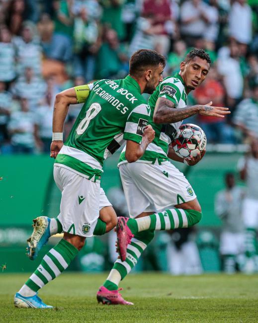 Bruno Fernandes y Raphinha en el Sporting de Lisboa