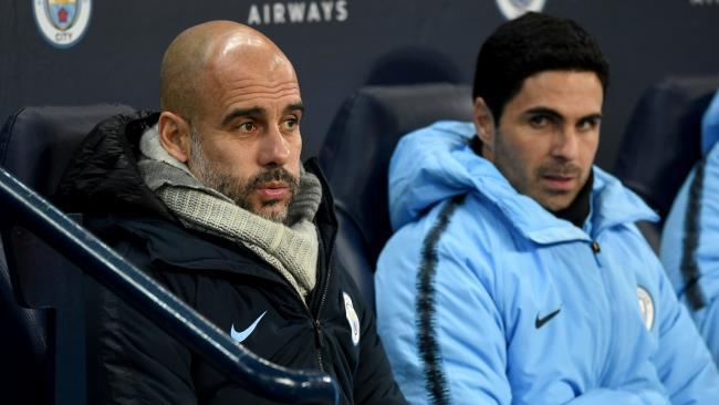 Mikel Arteta y Pep Guardiola
