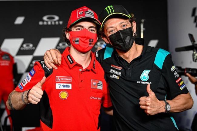 Bagnaia y Rossi