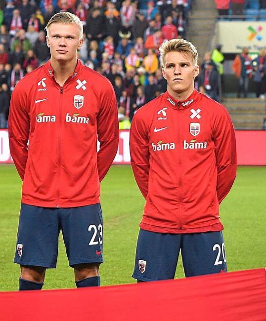 Haaland y Odegaard