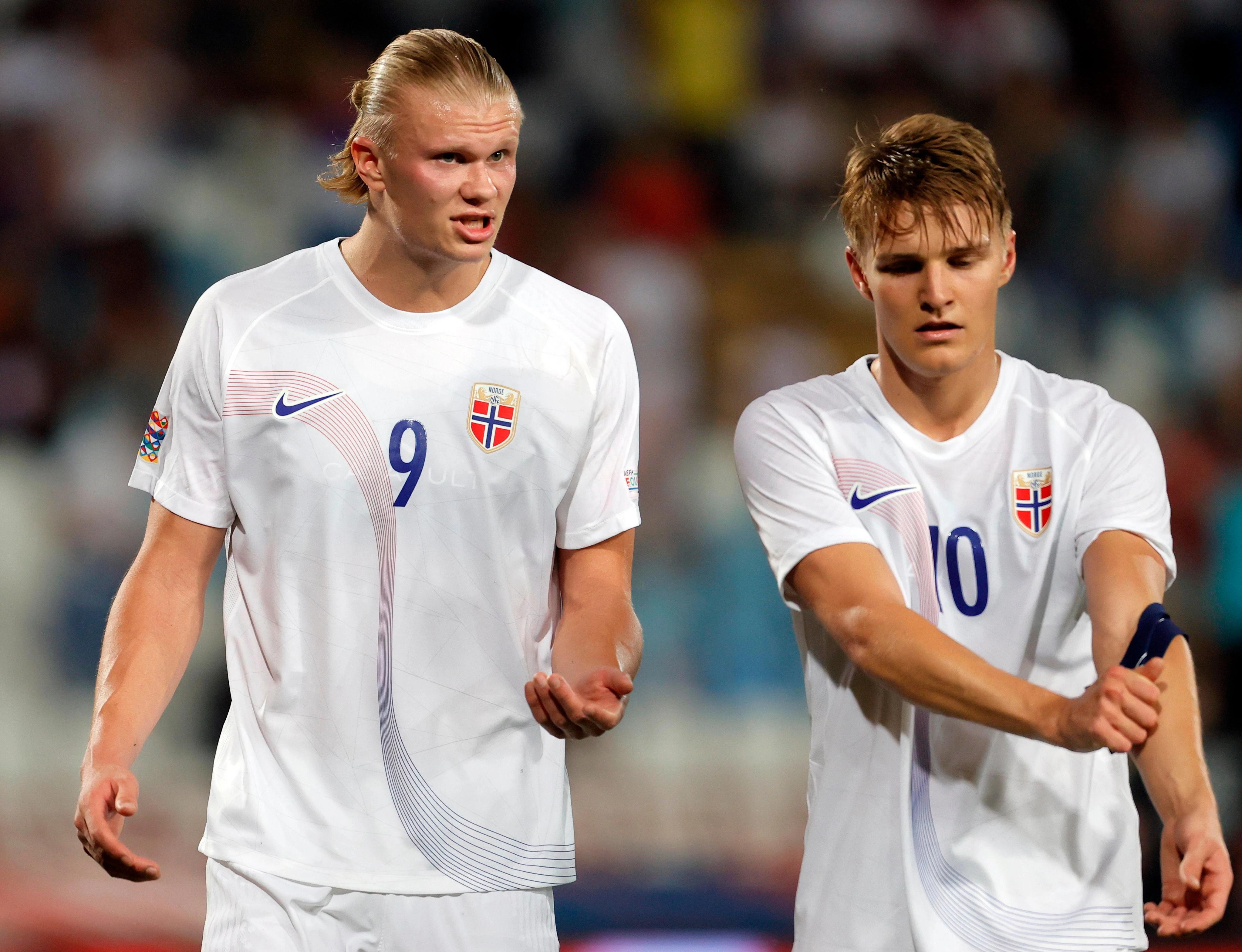 Haaland y Odegaard