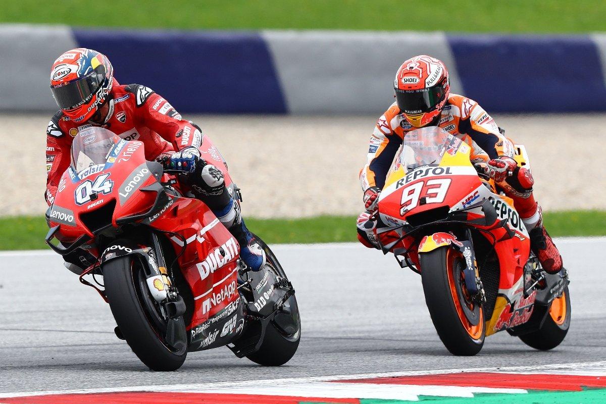 Dovizioso y Márquez