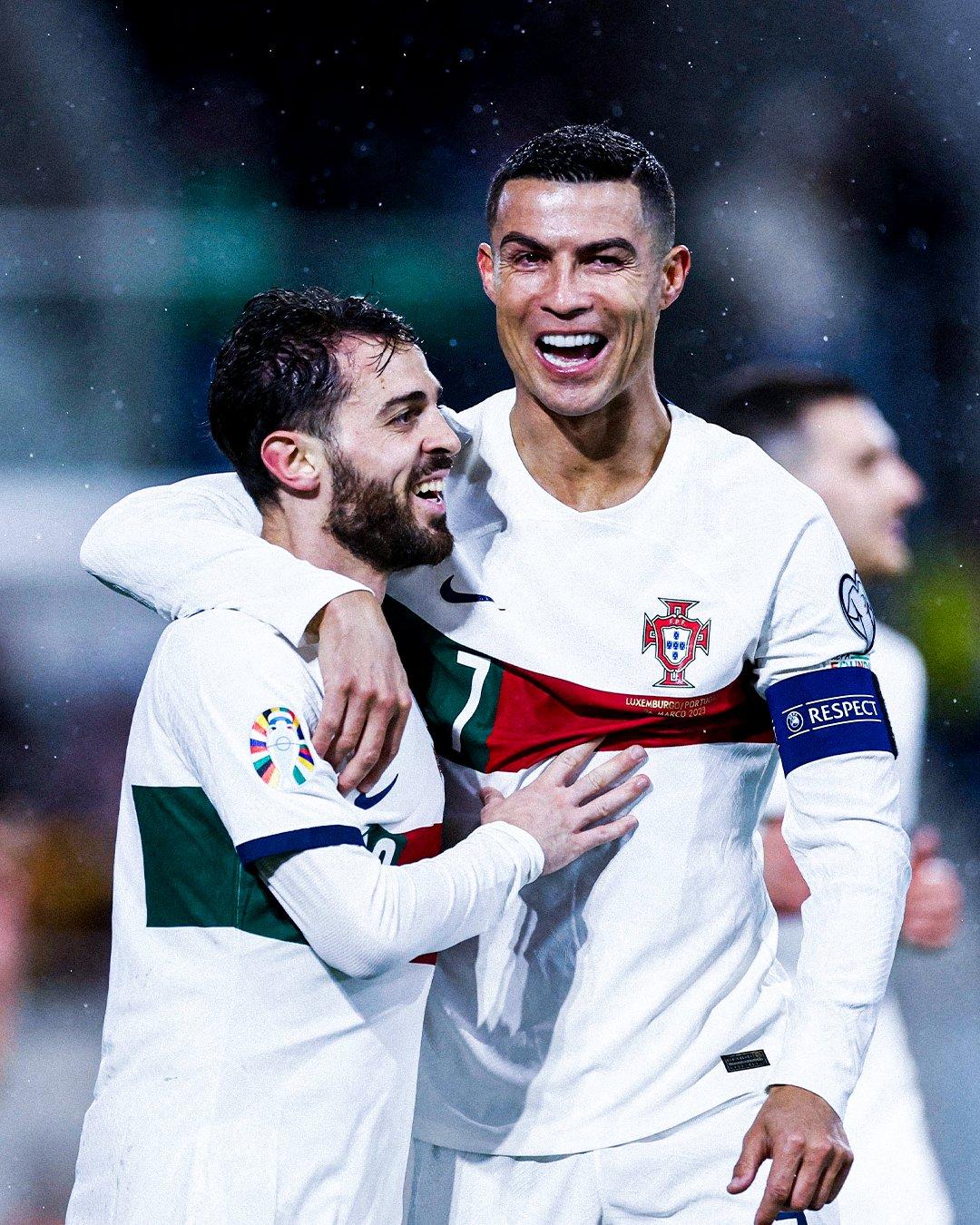 Cr7 y Bernardo Silva