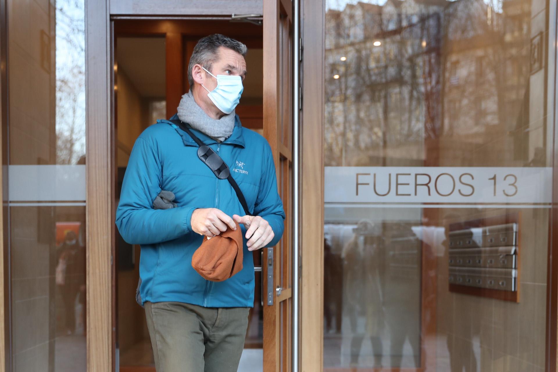 Iñaki Urdangarin con mascarilla