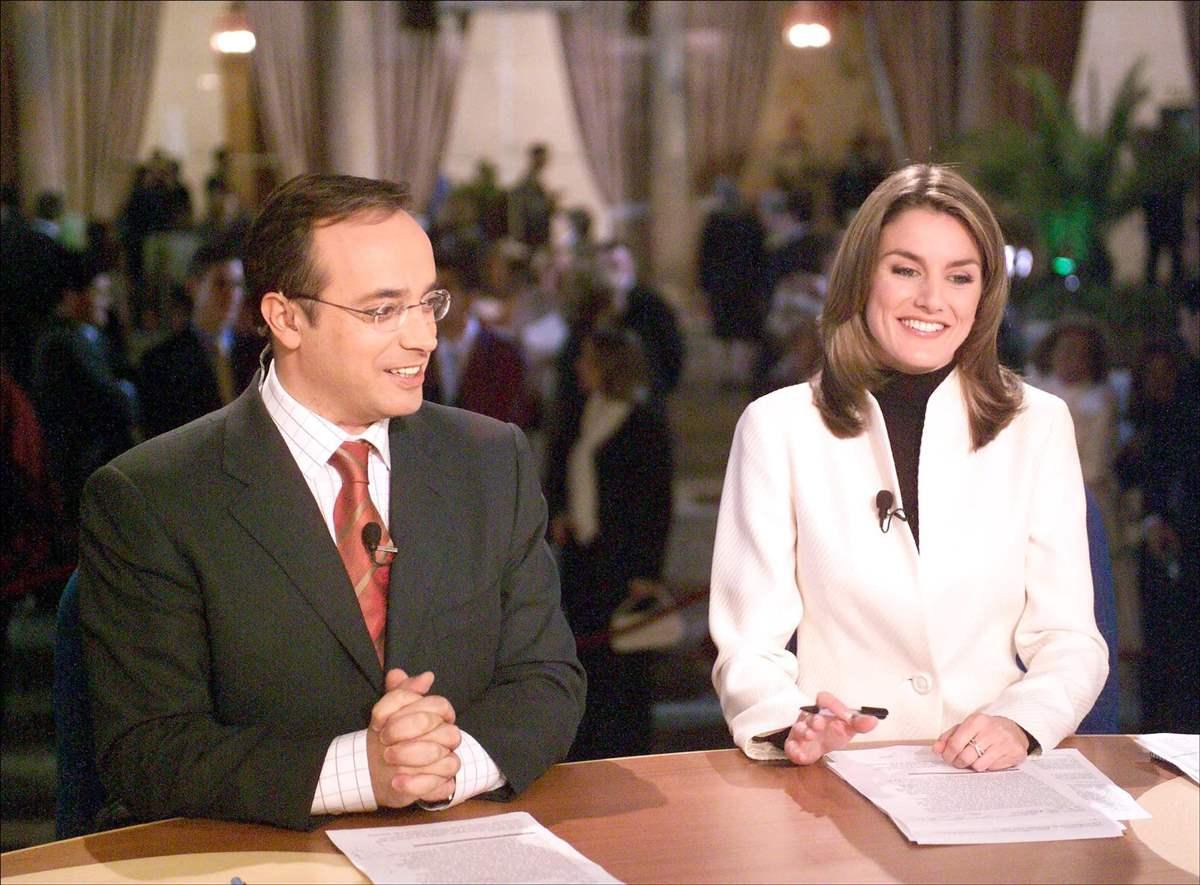 Letizia y Alfredo Urdaci en TVE