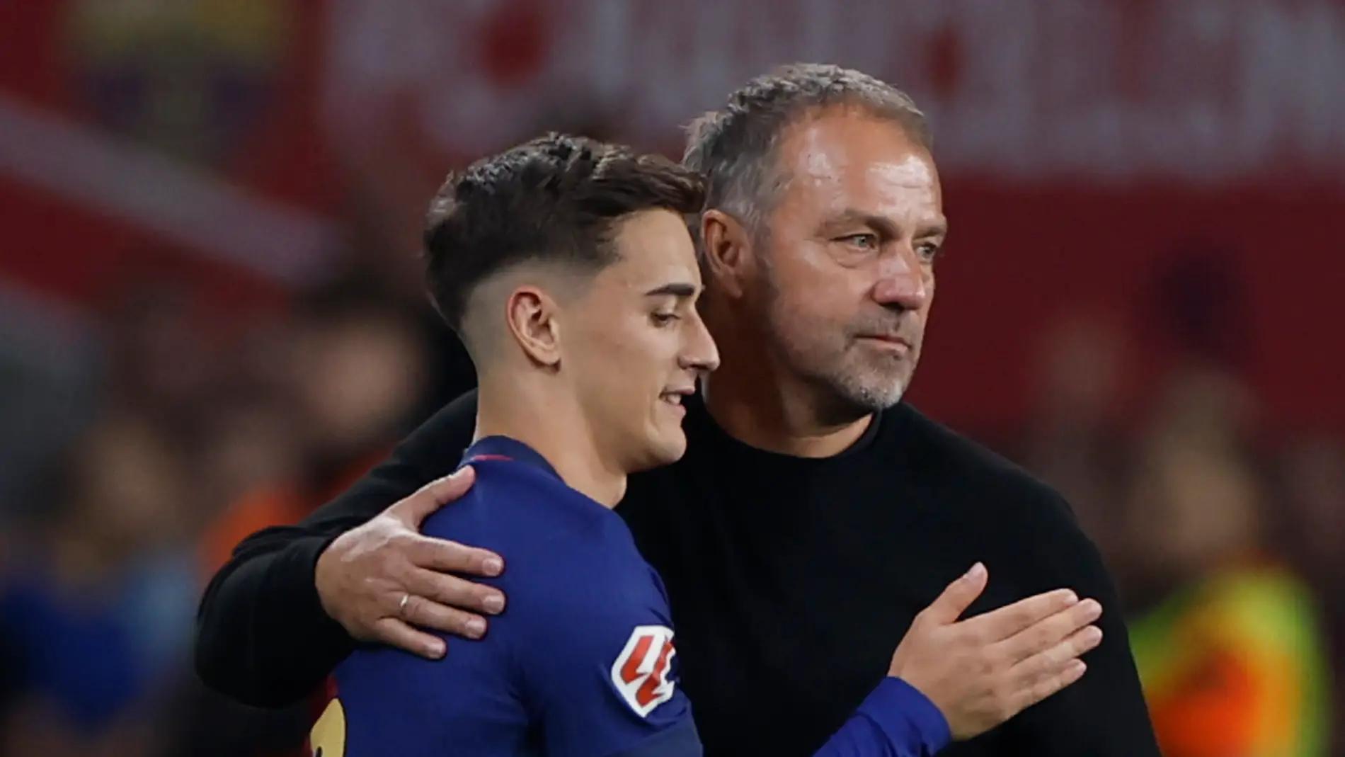 Hansi Flick y Gavi - EFE