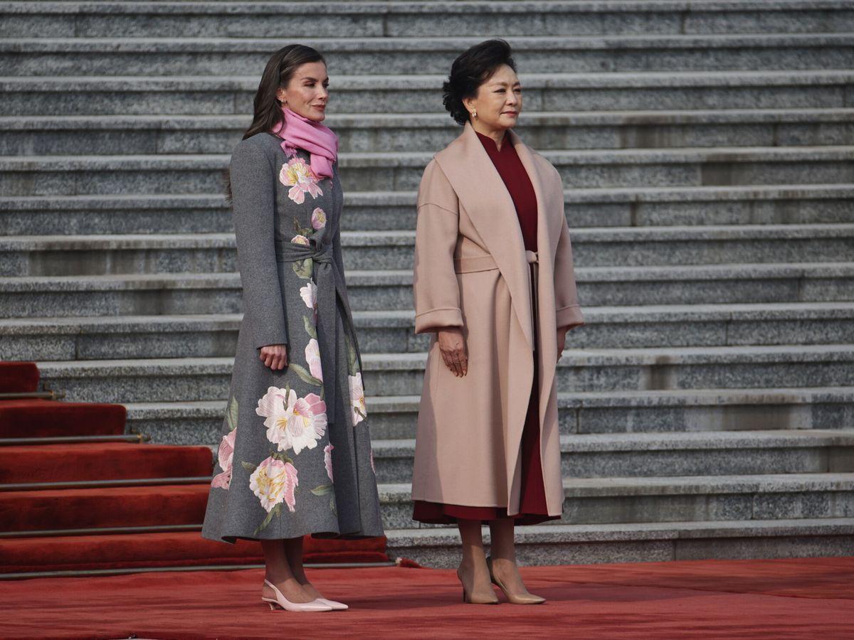 Letizia y Peng Liyuán