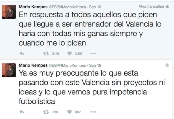 Mario Kempes Tweets