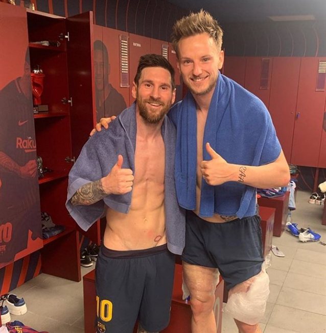 Leo Messi e Ivan Rakitic, en el Barcelona