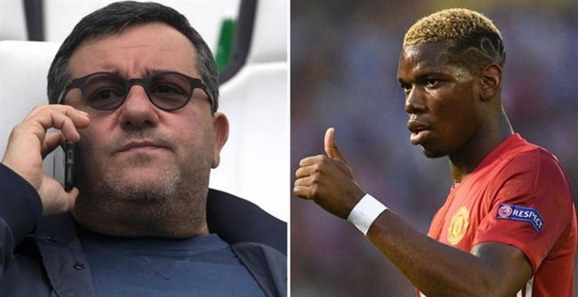 Mino Raiola y Paul Pogba, agente y jugador buscan futuro al francés