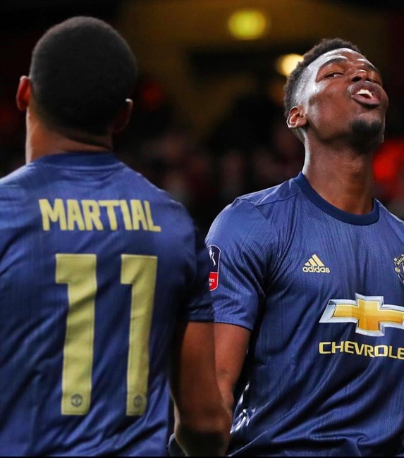 Paul Pogba, con el Manchester United