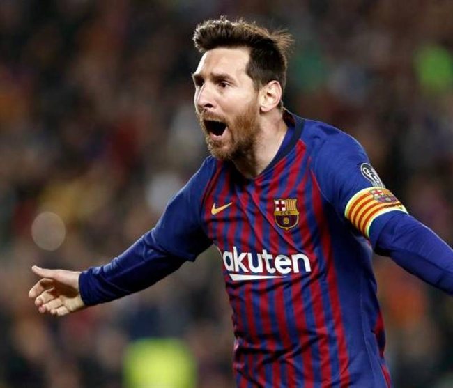 Messi celebrando un gol