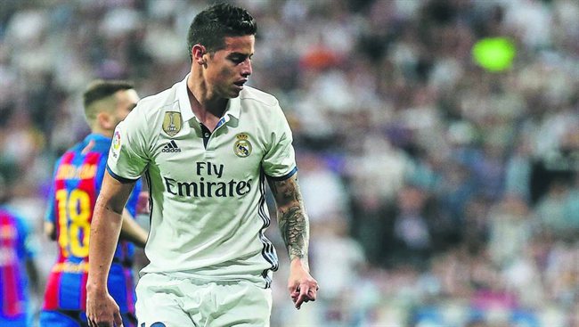 James Rodríguez, con el Madrid
